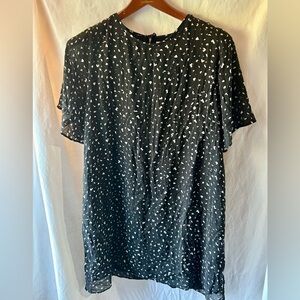 Anthropologie Cloth + Stone Sweetheart Tunic Black & White Dress Womens XL